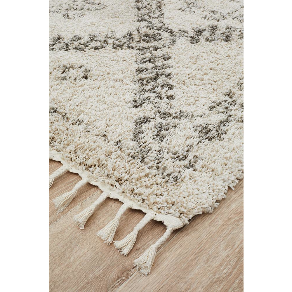 Zaria 153 Natural Moroccan Inspired Modern Shaggy Rug - Rugs Of Beauty - 3