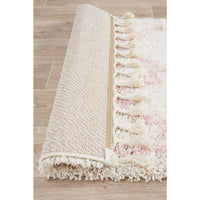 Zaria 153 Pink Moroccan Inspired Modern Shaggy Runner Rug - Rugs Of Beauty - 6