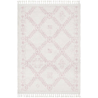 Zaria 153 Pink Moroccan Inspired Modern Shaggy Rug - Rugs Of Beauty - 1