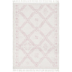 Zaria 153 Pink Moroccan Inspired Modern Shaggy Rug - Rugs Of Beauty - 1