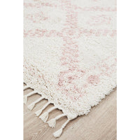 Zaria 153 Pink Moroccan Inspired Modern Shaggy Rug - Rugs Of Beauty - 3