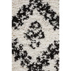 Zaria 153 White Black Moroccan Inspired Modern Shaggy Runner Rug - Rugs Of Beauty - 6