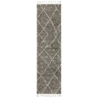 Zaria 154 Grey Moroccan Inspired Modern Shaggy Runner Rug - Rugs Of Beauty - 1