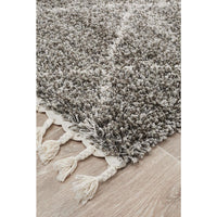 Zaria 154 Grey Moroccan Inspired Modern Shaggy Runner Rug - Rugs Of Beauty - 4