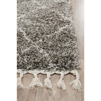 Zaria 154 Grey Moroccan Inspired Modern Shaggy Runner Rug - Rugs Of Beauty - 5