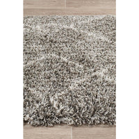 Zaria 154 Grey Moroccan Inspired Modern Shaggy Runner Rug - Rugs Of Beauty - 3