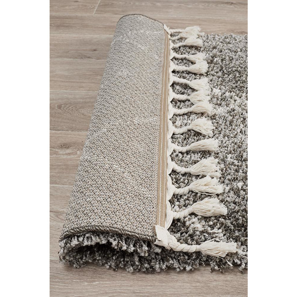 Zaria 154 Grey Moroccan Inspired Modern Shaggy Runner Rug - Rugs Of Beauty - 7
