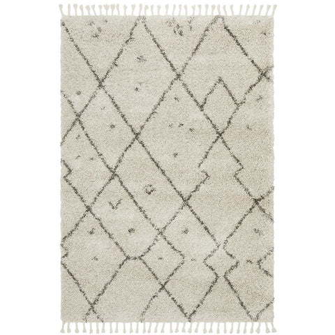Zaria 154 Natural Moroccan Inspired Modern Shaggy Rug - Rugs Of Beauty - 1