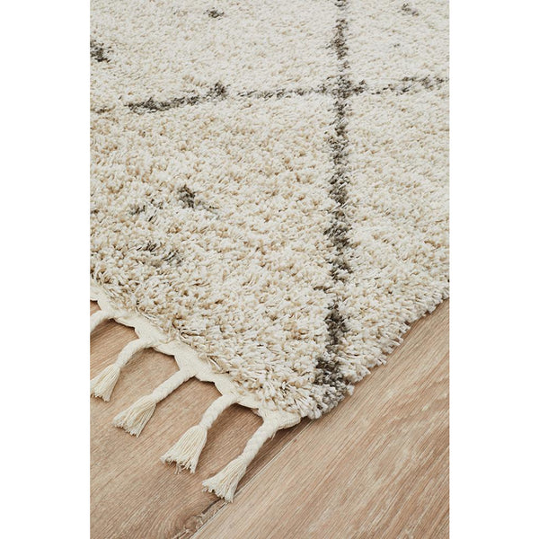 Zaria 154 Natural Moroccan Inspired Modern Shaggy Rug - Rugs Of Beauty - 3