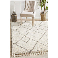 Zaria 154 Natural Moroccan Inspired Modern Shaggy Rug - Rugs Of Beauty - 2