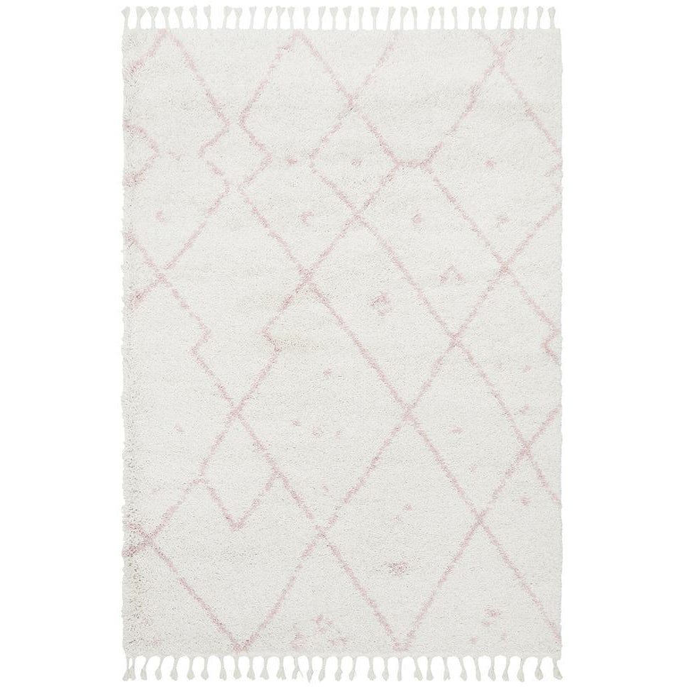 Zaria 154 Pink Moroccan Inspired Modern Shaggy Rug - Rugs Of Beauty - 1