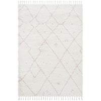 Zaria 154 Pink Moroccan Inspired Modern Shaggy Rug - Rugs Of Beauty - 1