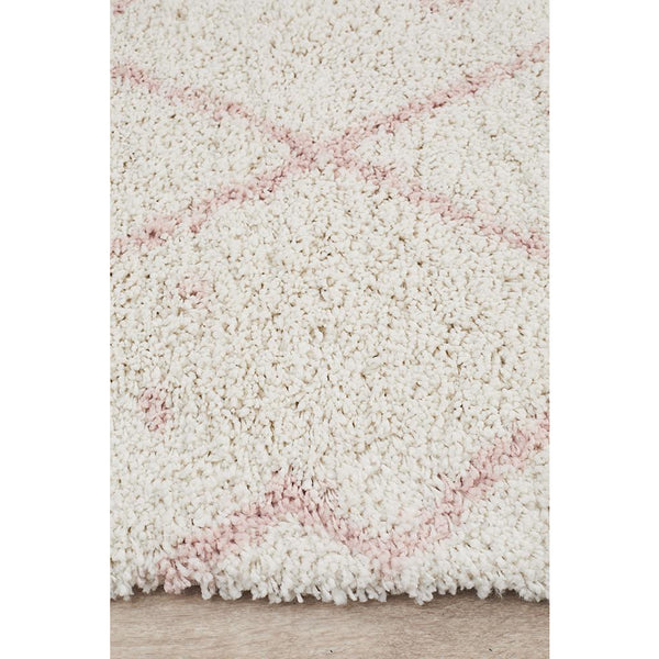 Zaria 154 Pink Moroccan Inspired Modern Shaggy Rug - Rugs Of Beauty - 5