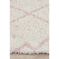 Zaria 154 Pink Moroccan Inspired Modern Shaggy Rug - Rugs Of Beauty - 5