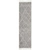 Zaria 154 Silver Grey Moroccan Inspired Modern Shaggy Runner Rug - Rugs Of Beauty - 1