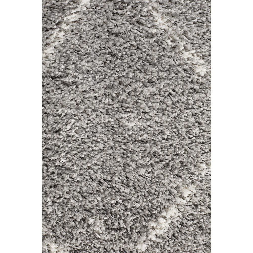 Zaria 154 Silver Grey Moroccan Inspired Modern Shaggy Runner Rug - Rugs Of Beauty - 5