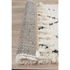 Zaria 154 White Black Moroccan Inspired Modern Shaggy Runner Rug - Rugs Of Beauty - 7