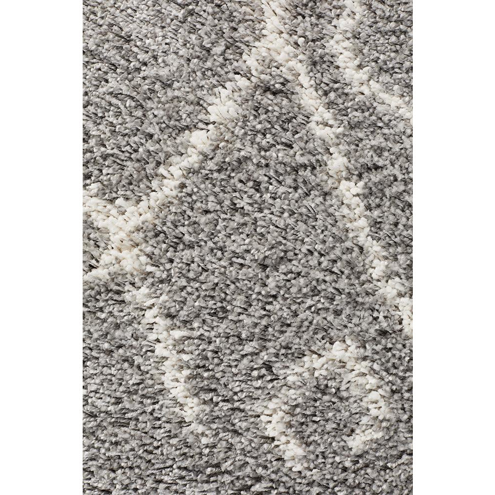 Zaria 155 Silver Grey Moroccan Inspired Modern Shaggy Runner Rug - Rugs Of Beauty - 6