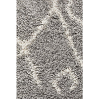 Zaria 155 Silver Grey Moroccan Inspired Modern Shaggy Runner Rug - Rugs Of Beauty - 6