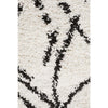 Zaria 155 White Black Moroccan Inspired Modern Shaggy Runner Rug - Rugs Of Beauty - 6