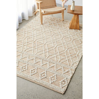 Nazret 1332 Jute Wool Cotton Natural Rug - Rugs Of Beauty - 2