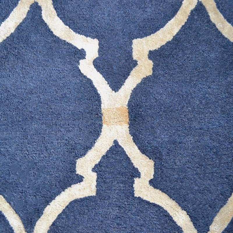 Sanderson Empire Trellis Indigo 45508 Designer Wool / Viscose Rug - Rugs Of Beauty - 3