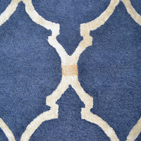 Sanderson Empire Trellis Indigo 45508 Designer Wool / Viscose Rug - Rugs Of Beauty - 3