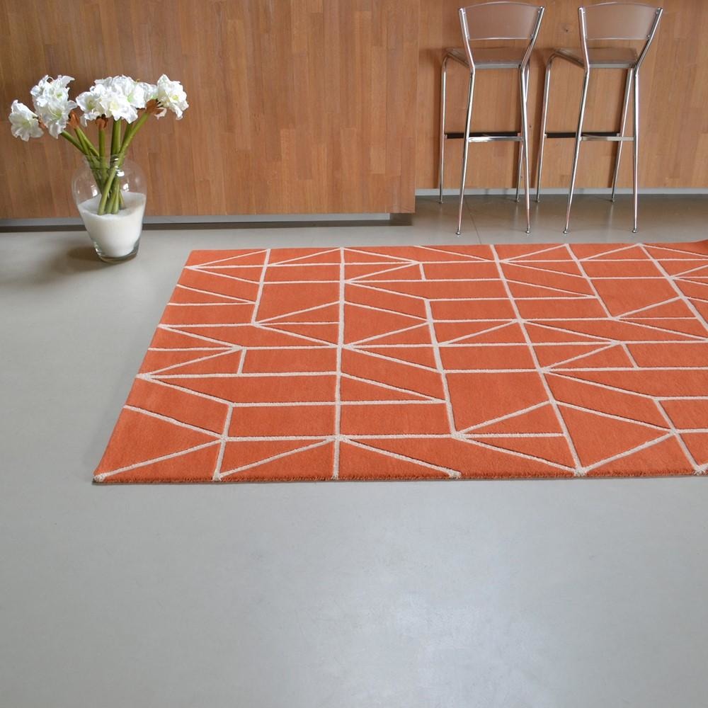 Scion Viso Paprika 24003 Modern Designer Wool Rug - Rugs Of Beauty - 3