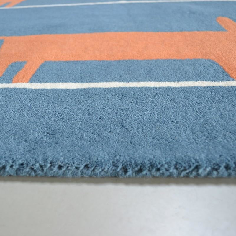 Scion Mr Fox Denim 25318 Modern Designer Wool Rug - Rugs Of Beauty - 5