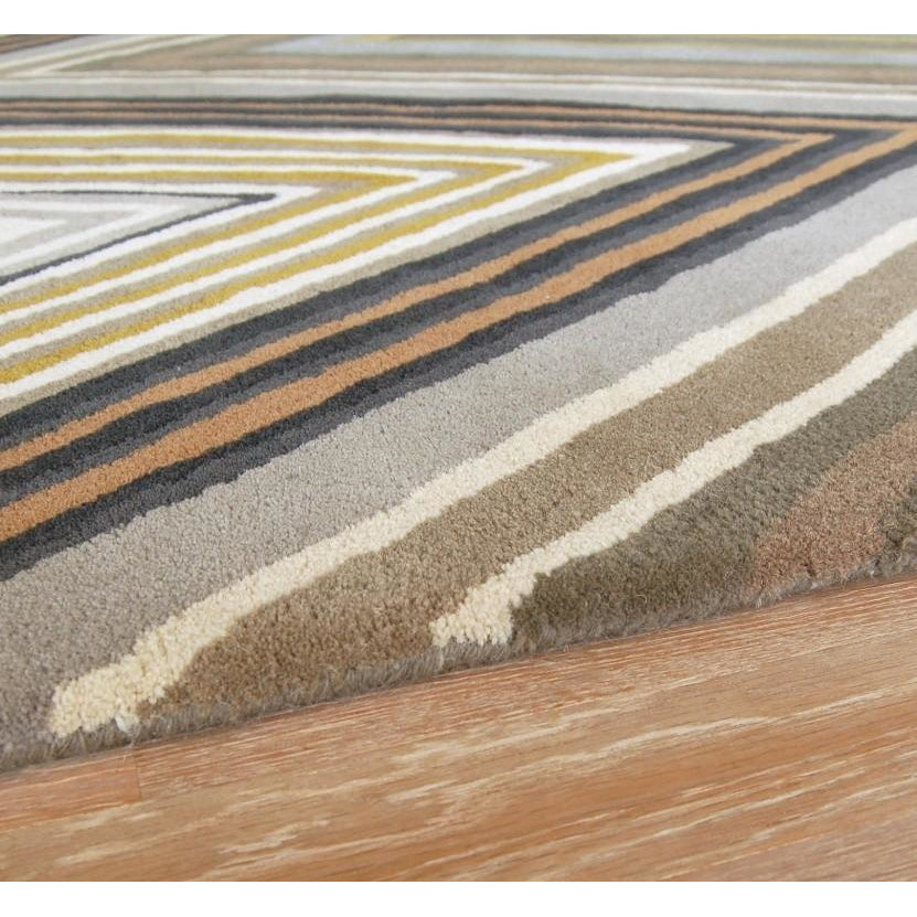 Scion Groove Pebble Chevron Patterned 25704 Modern Designer Wool Rug - Rugs Of Beauty - 5
