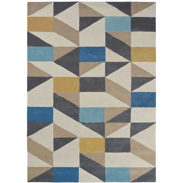 Scion Nuevo Indigo 26108 Modern Designer Wool Rug - Rugs Of Beauty - 1