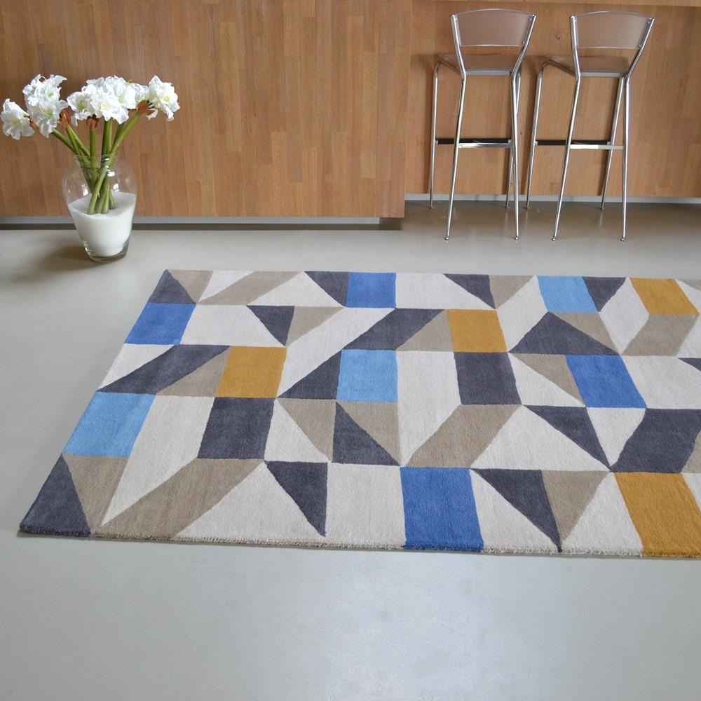 Scion Nuevo Indigo 26108 Modern Designer Wool Rug - Rugs Of Beauty - 2