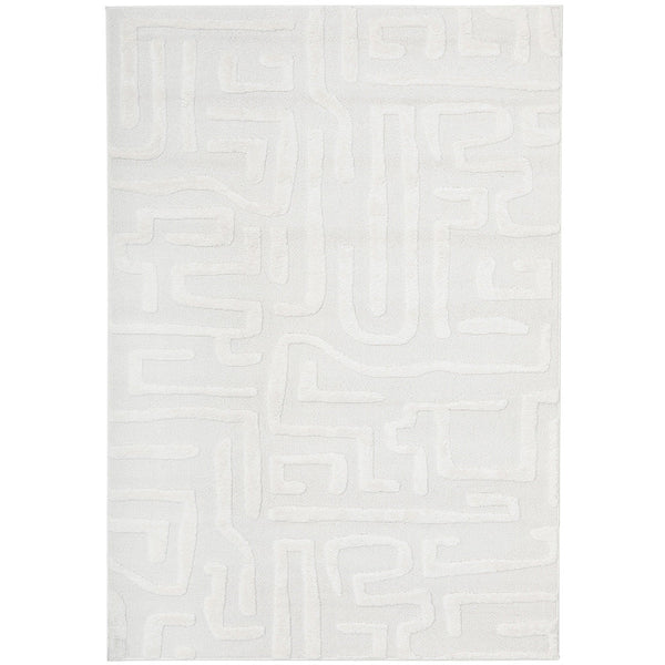 Porto 3425 White Patterned Modern Rug - Rugs Of Beauty - 1