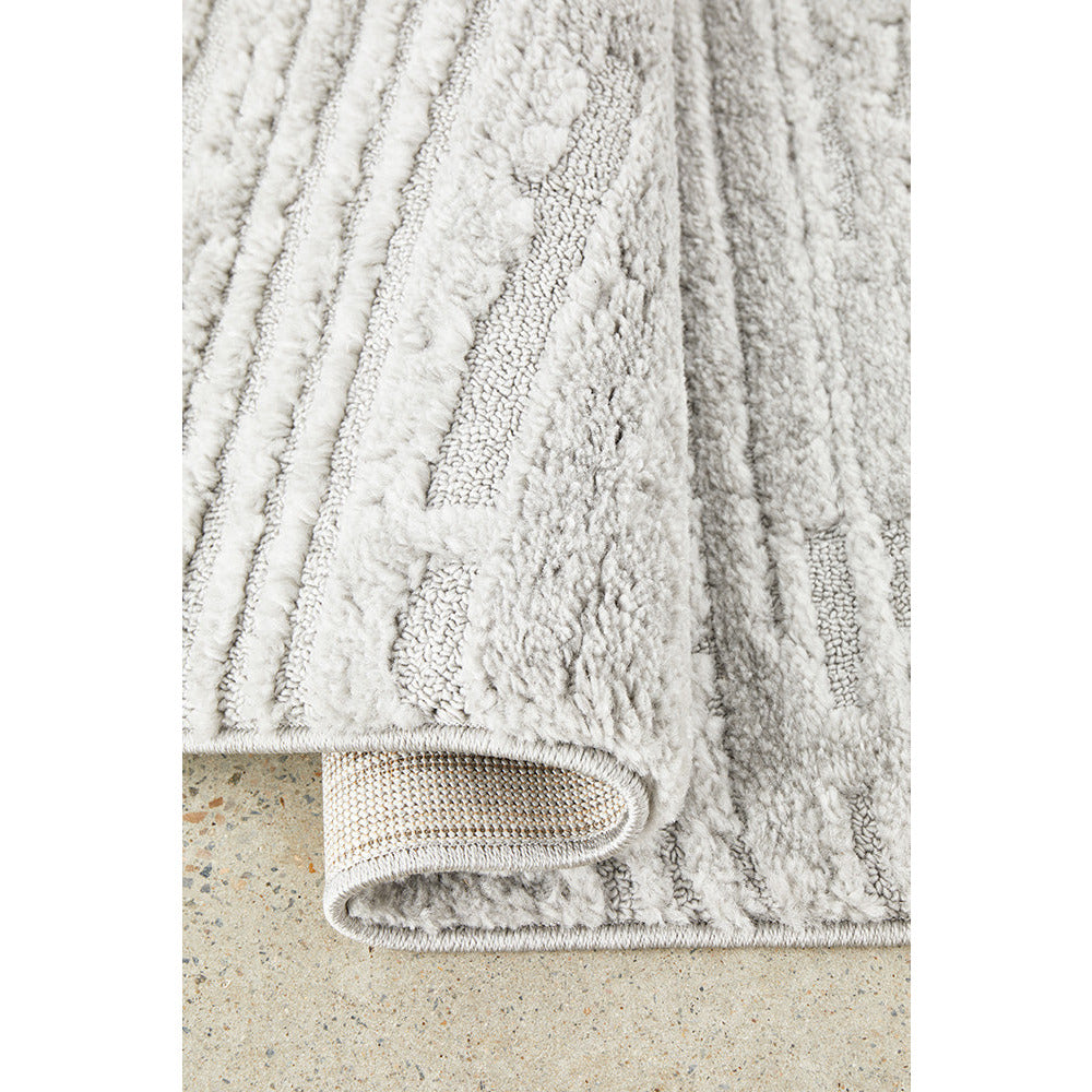 Porto 3426 Silver Grey Patterned Modern Rug - Rugs Of Beauty - 6