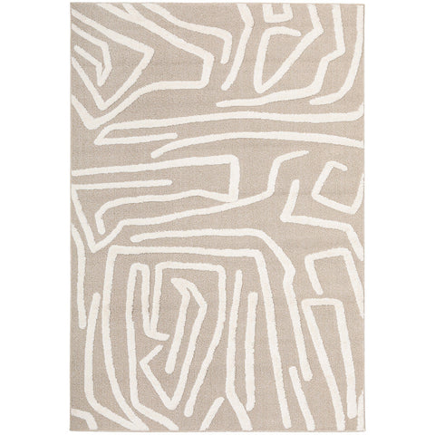 Porto 3427 Natural Patterned Modern Rug - Rugs Of Beauty - 1