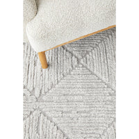 Porto 3428 Silver Grey Patterned Modern Rug - Rugs Of Beauty - 3