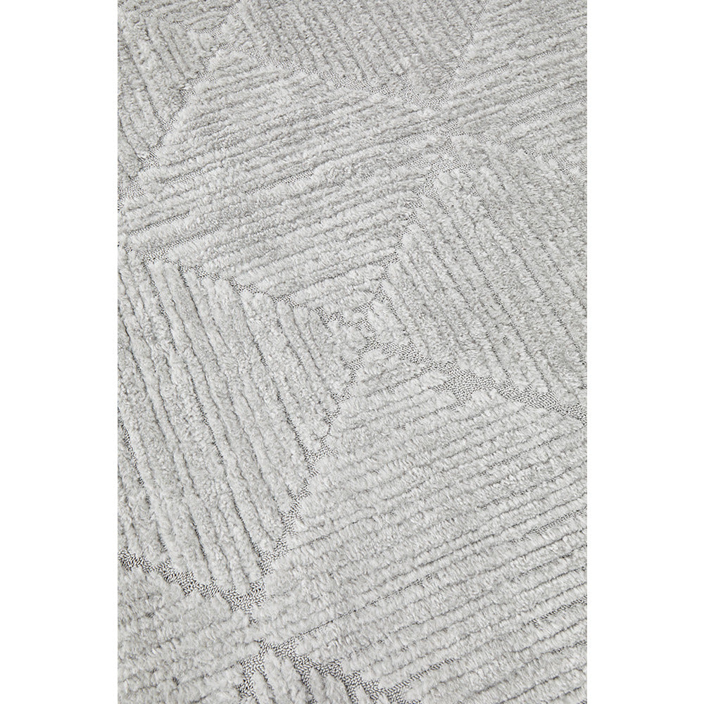 Porto 3428 Silver Grey Patterned Modern Rug - Rugs Of Beauty - 6