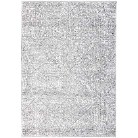 Porto 3428 Silver Grey Patterned Modern Rug - Rugs Of Beauty - 1