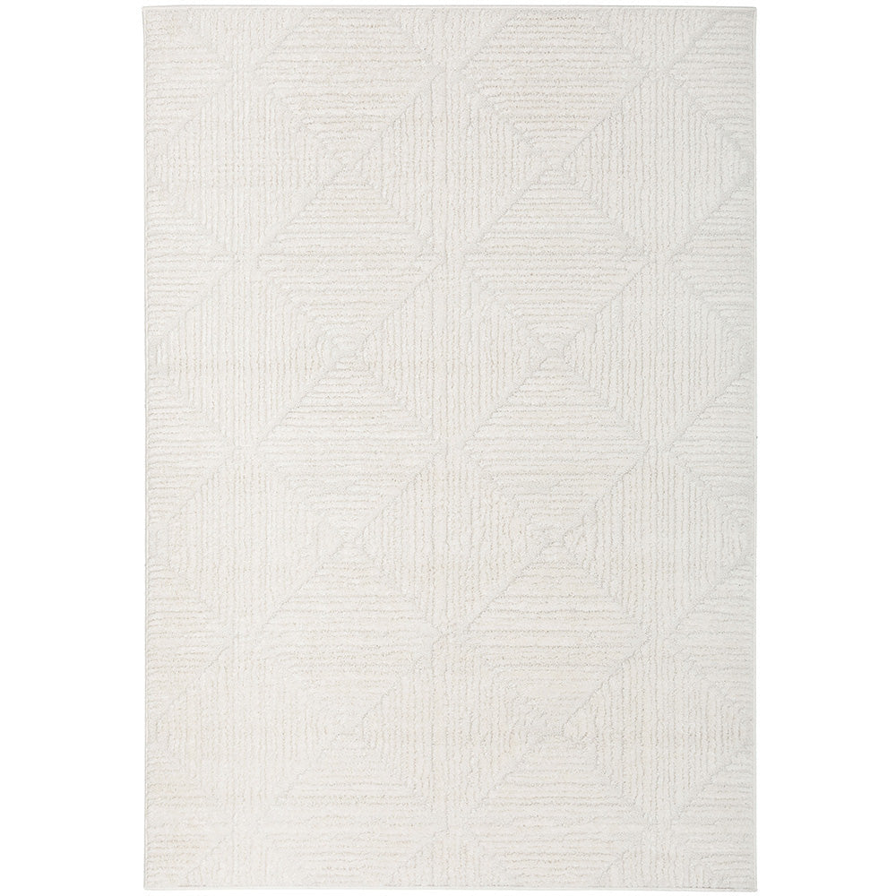 Porto 3428 White Patterned Modern Rug - Rugs Of Beauty - 1