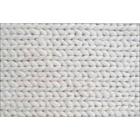 Hand Woven Felted Wool Braided Rug - Link1003 - Ivory White - Rugs Of Beauty