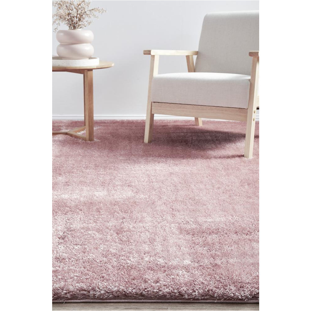 Dawson Blush Modern Soft Shaggy Rug - Rugs Of Beauty - 3