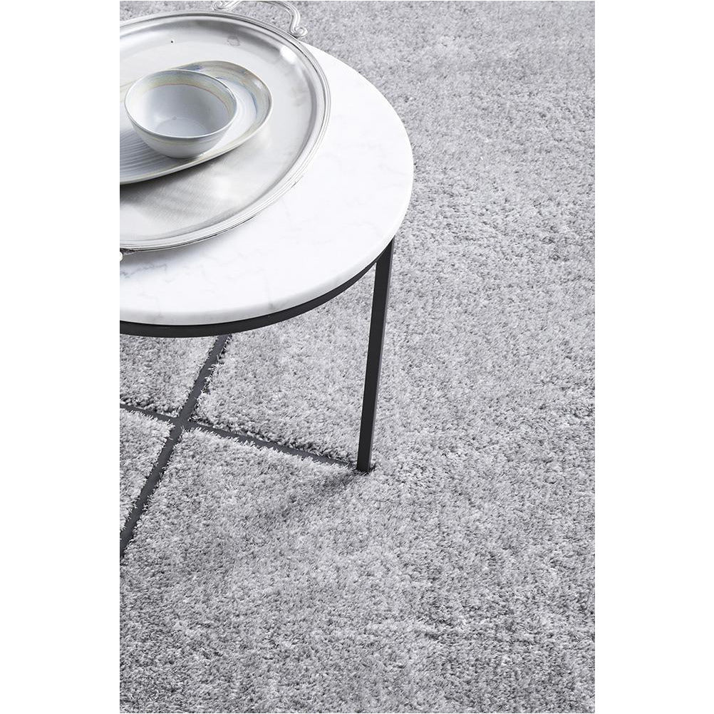 Dawson Silver Grey Modern Soft Shaggy Rug - Rugs Of Beauty - 8