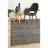 Carlos Felted Wool Flatweave Rug Black Natural - Rugs Of Beauty - 2