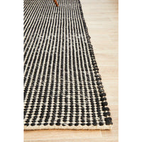Carlos Felted Wool Flatweave Rug Black Natural - Rugs Of Beauty - 6