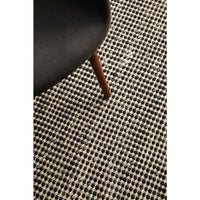 Carlos Felted Wool Flatweave Rug Black Natural - Rugs Of Beauty - 8