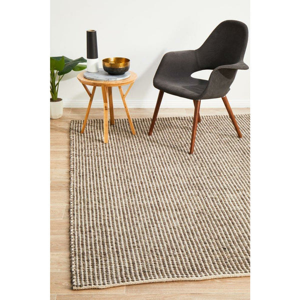 Carlos Felted Wool Flatweave Rug Brown Natural - Rugs Of Beauty - 2