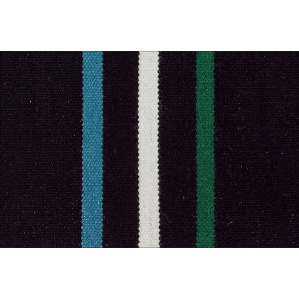 Oslo Multi Coloured Stripe Flat Weave Wool Rug Black - Rugs Of Beauty