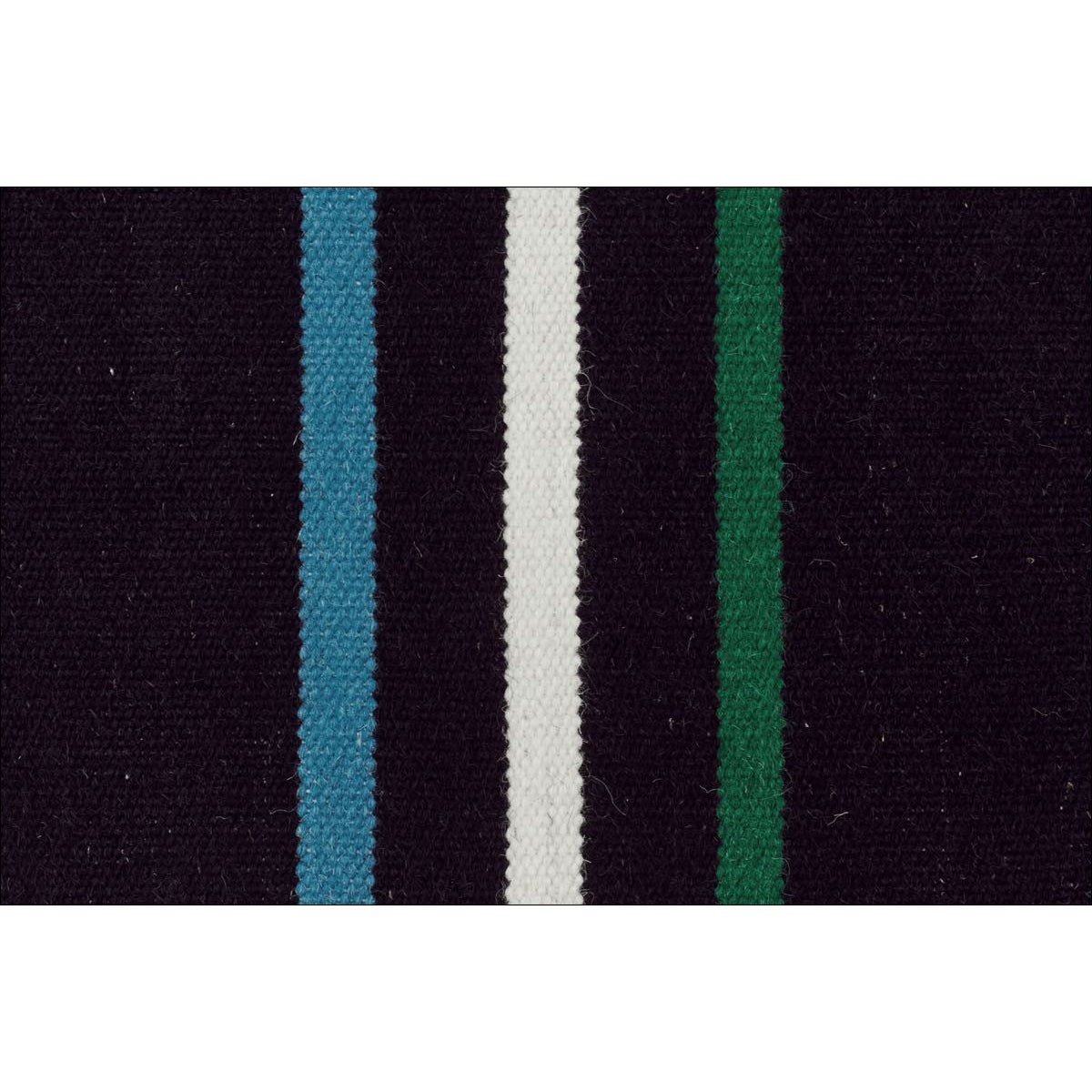Oslo Multi Coloured Stripe Flat Weave Wool Rug Black - Rugs Of Beauty