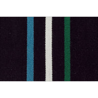 Oslo Multi Coloured Stripe Flat Weave Wool Rug Black - Rugs Of Beauty