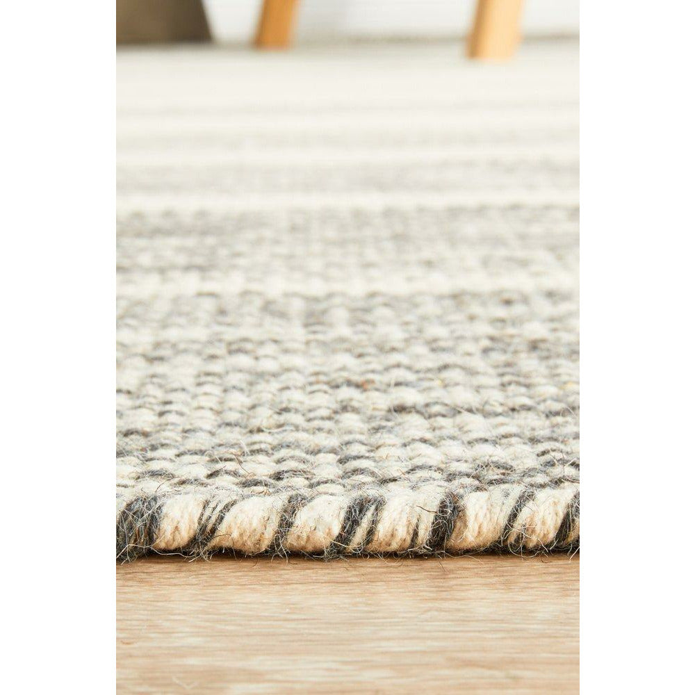 Oslo 709 Grey Modern Hand Made Wool Rug - Rugs Of Beauty - 7